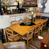 DINING TABLE 2ARM 4 SIDE CHAIRS 2 LVS