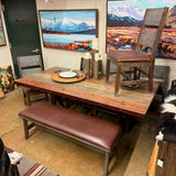 DINING TABLE 5 CHAIRS AND BENCH SET
