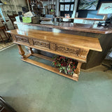 WOOD CARVED SOFA TABLE