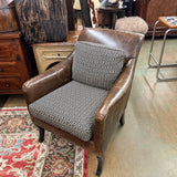 HENREDON LEATHER FABRIC CHAIR