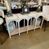 STONE TOP SOFA TABLE