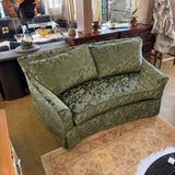 CURVED GREEN LOVESEAT