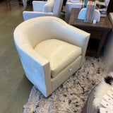HIDE & LEATHER BARREL CHAIR