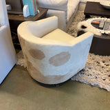 HIDE & LEATHER BARREL CHAIR