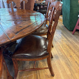 LEATHER DINING CHAIRS PAIR