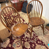 OAK DINING CHAIRS PAIR