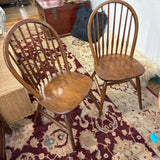 OAK DINING CHAIRS PAIR