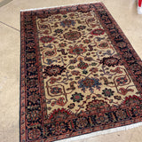 RUG BLACK TAN RED 4X6