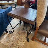 IRON BASE CONCRETE TOP END TABLE
