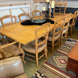 DINING TABLE 2ARM 4 SIDE CHAIRS 2 LVS