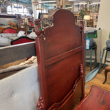 DARK RED WOOD BED TWIN