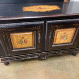 PAINTED WOOD CONSLE CABINET