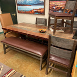 DINING TABLE 5 CHAIRS AND BENCH SET