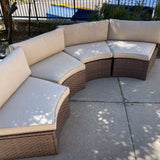 PATIO 4 PIECE HALF ROUND CHAIRS