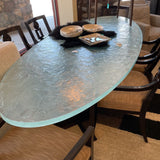 GLASS TOP DINING TABLE