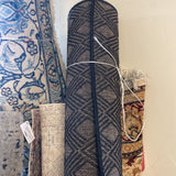 RUG OUTDOOR BLACK GRAY 6.7X14