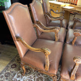LEATHER ARMCHAIRS PAIR