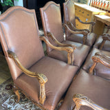 LEATHER ARMCHAIRS PAIR