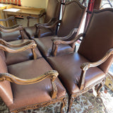 LEATHER ARMCHAIRS PAIR