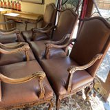 LEATHER ARMCHAIRS PAIR