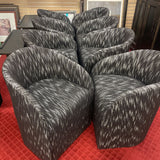 BERNHARDT ROLLER DINING CHAIR PAIR