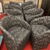 BERNHARDT ROLLER DINING CHAIR PAIR