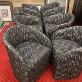BERNHARDT ROLLER DINING CHAIR PAIR