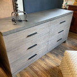 RH DRESSER 6 DRWR STONE TOP AS IS