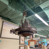 IRON CUT OUT CHANDELIER
