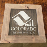 VAIL WOOD SIGN 16" FRAMED