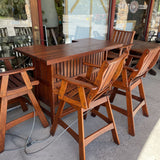 PATIO JENSEN LEISURE BAR & 4 BARSTOOLS