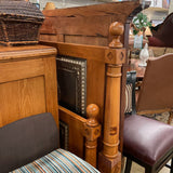 PINE TIN INLAY BED QUEEN