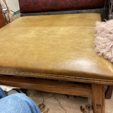 LEATHER TOP COFFEE TABLE