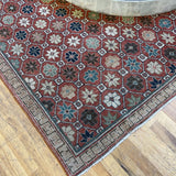 RUG BROWN BLUE TAN 8X9.8