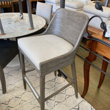 BARSTOOLS FABRIC WOOD PAIR