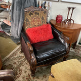 LEATHER FABRIC CHAIR