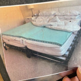 TWIN PLATFORM METAL BASE W TUNDLE & MATTRESS