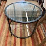 GLASS 2 TIER END TABLE