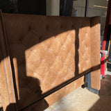 TUFTED FAUX LEATHER BED QUEEN