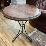 END TABLE ROUND IRON BASE