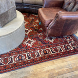 RUG RUST ORANGE BLUE 7.1X9.7