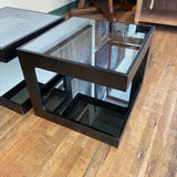 GLASS TOP END TABLE