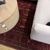 RUG BLACK RED 6.6X9.4