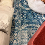 RUG BLUE LINEN HOOP 11X14