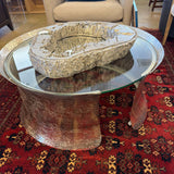 GLASS TOP COFFEE TABLE