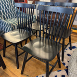 WINDSOR CHAIRS SETR 4 BLACK