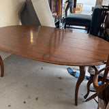OVAL DINING TABLE W 2 LVS