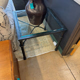 METAL & GLASS END TABLE