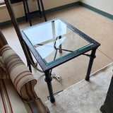 METAL & GLASS END TABLE