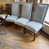 DINING CHAIRS SET 4 BLUE AS IS